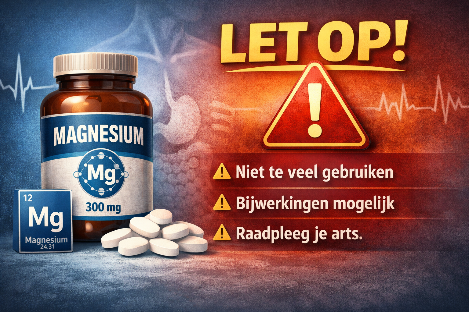 Magnesium supplement capsules citraat en bisglycinaat voor ontspanning en spieren