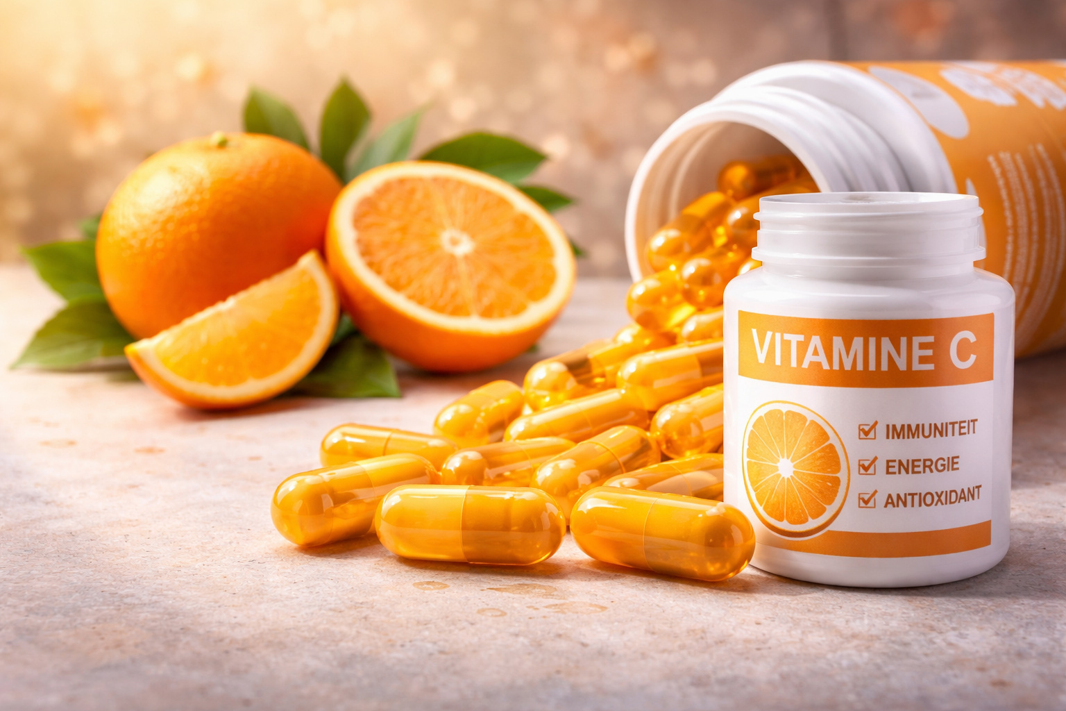 Vloeibare liposomale vitamine C supplement voor betere absorptie