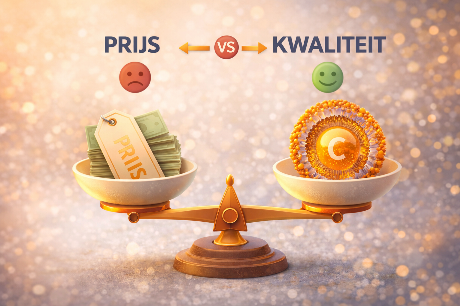 Illustratie van efficiëntere opname bij liposomale supplementen