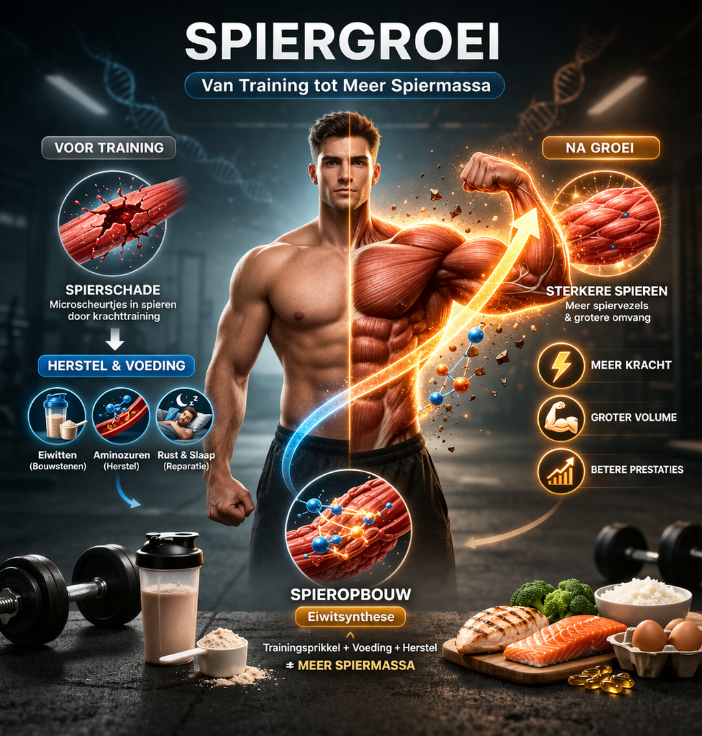 Whey proteïne shake voor spiergroei na training
